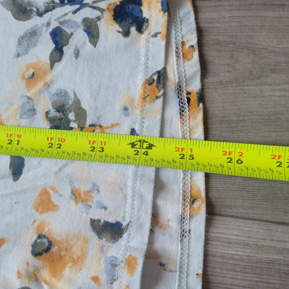Pure Jill Scoop-Neck Elliptical Tee XS Petite 100% Pima Cotton Floral Print - Picture 3 of 4